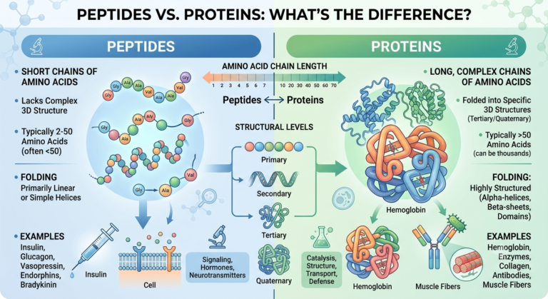 Peptides vs. Proteins: What’s the Difference?