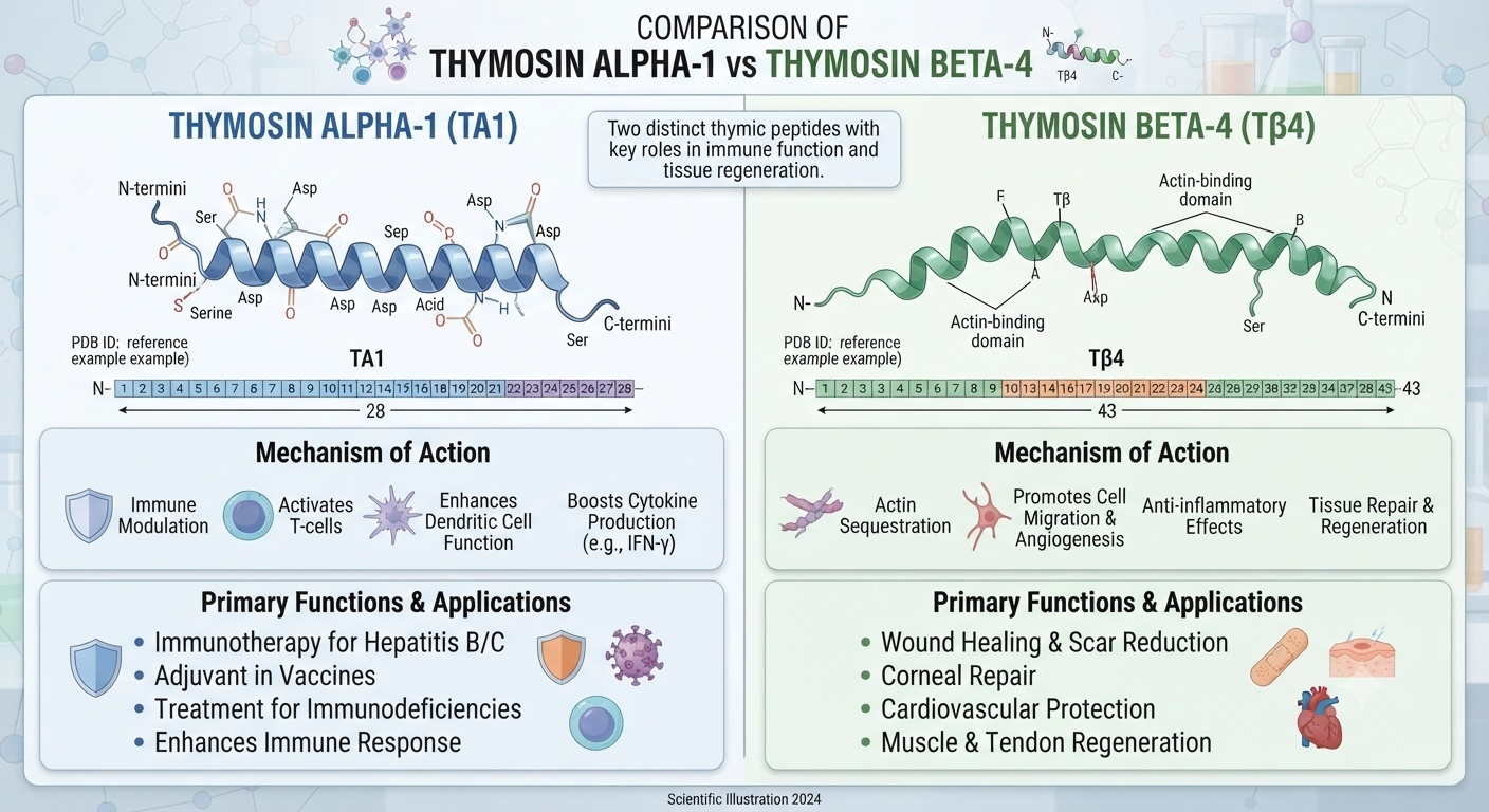 Thymosin Alpha-1 vs Thymosin Beta-4
