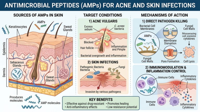 Antimicrobial Peptides for Acne and Skin Infections