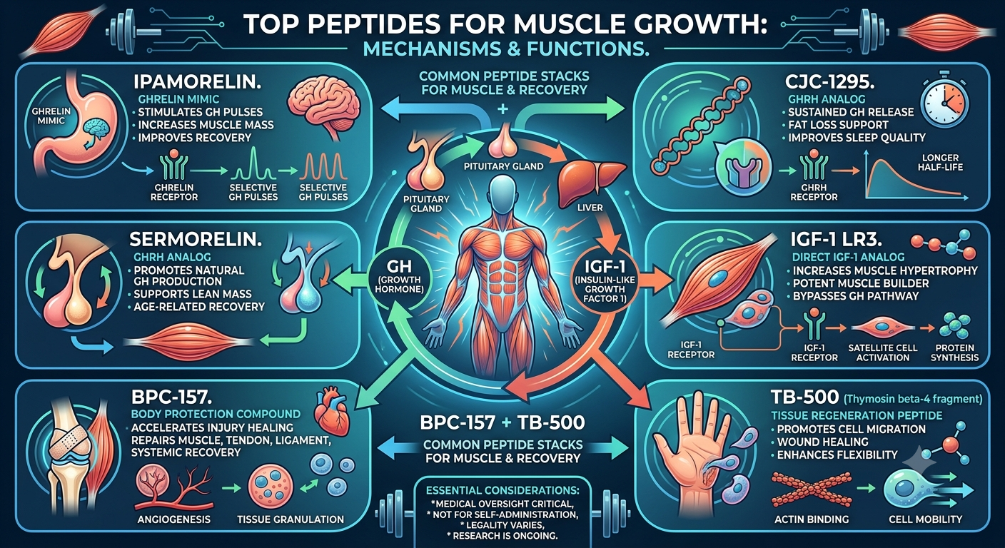 Top Peptides for Muscle Growth: Complete Guide 2026