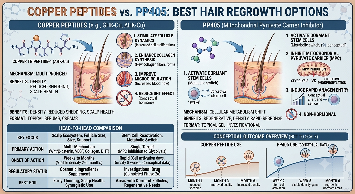 Copper Peptides vs. PP405: Best Hair Regrowth Options